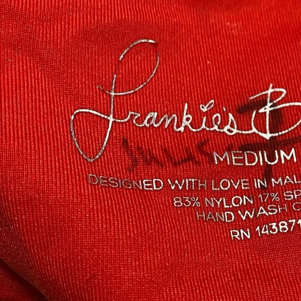 Frankie's Bikinis One Piece Bathing Suit Red
